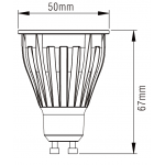 Світлодіодна лампа NVC GU10M 10W 38° 3000K DIM