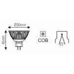 Светодиодная лампа NVC MR16B 4W 4000K 12V