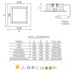 Світлодіодна панель NVC NDLLED9298R 30W 4000K