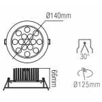 Світлодіодний стельовий cветильникNVC NLED115 30W 4000K сілвер
