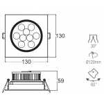 Світлодіодний світильник NVC NLED139DR 12W 4000K 100-240V