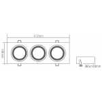 Світлодіодний світильник NVC NLED503B 3x12W 6500K