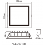 Світлодіодний світильник NVC NLED9018R 30W