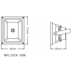 Світлодіодний Прожектор NVC NFL107A 10W 4000K чорний