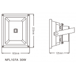 Світлодіодний прожектор NVC NFL107A 30W 4000K чорний