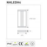 Светодиодная панель NVC NHLEDР4-1220 260W 4000K 27000lm CRI>83 95град.