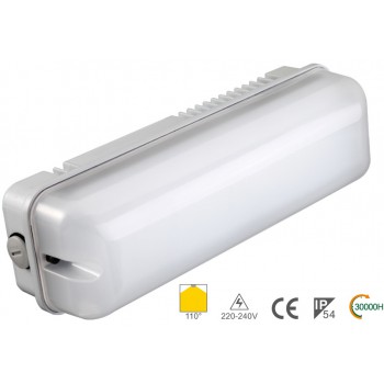 Рейковий настінний світильник світлодіодний IP54 NVC BULKHEAD 10W 4000K