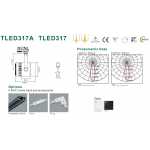 Трекові світильники TLED317N T4 50W 4000K 24° для трифазної шини білий