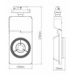 Трекові світильники TLED326A 15W 3000K 15° чорний