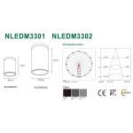 Стельовий зовнішній світлодіодним світильник NVC NLEDM3302 12W 3000K