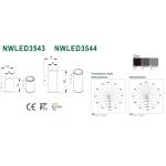Настінний світлодіодним світильник NVC NWLED3543 1x8W 3000K